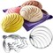 Concha Cutter Mexican Bread Mold 4.1in with 5 Sizes Pig Cookie Cutter Stainless Steel Concha Stamp Two Sided Mold for Baking Cookies, Cortador De Conchas De Pan Mexicano